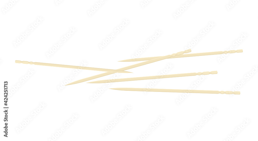 Wooden Toothpick Vector, Bamboo Toothpick, Toothpick Vector Illustration Background