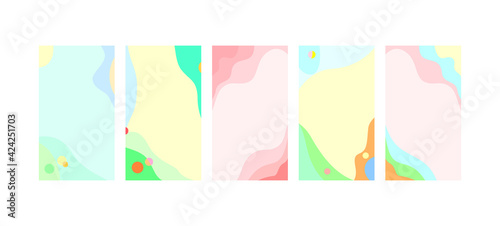 Abstract trendy summer spring background. Set of abstract backgrounds. For social networks, advertising, various printed materials, as well as for design