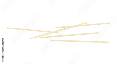 Wooden Toothpick Vector, Bamboo Toothpick, Toothpick Vector Illustration Background
