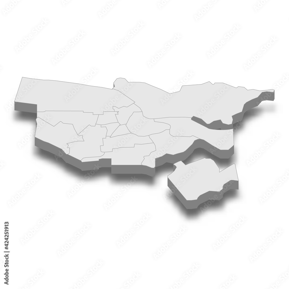 Fototapeta premium 3d isometric map of Amsterdam City is a Capital of Netherlands