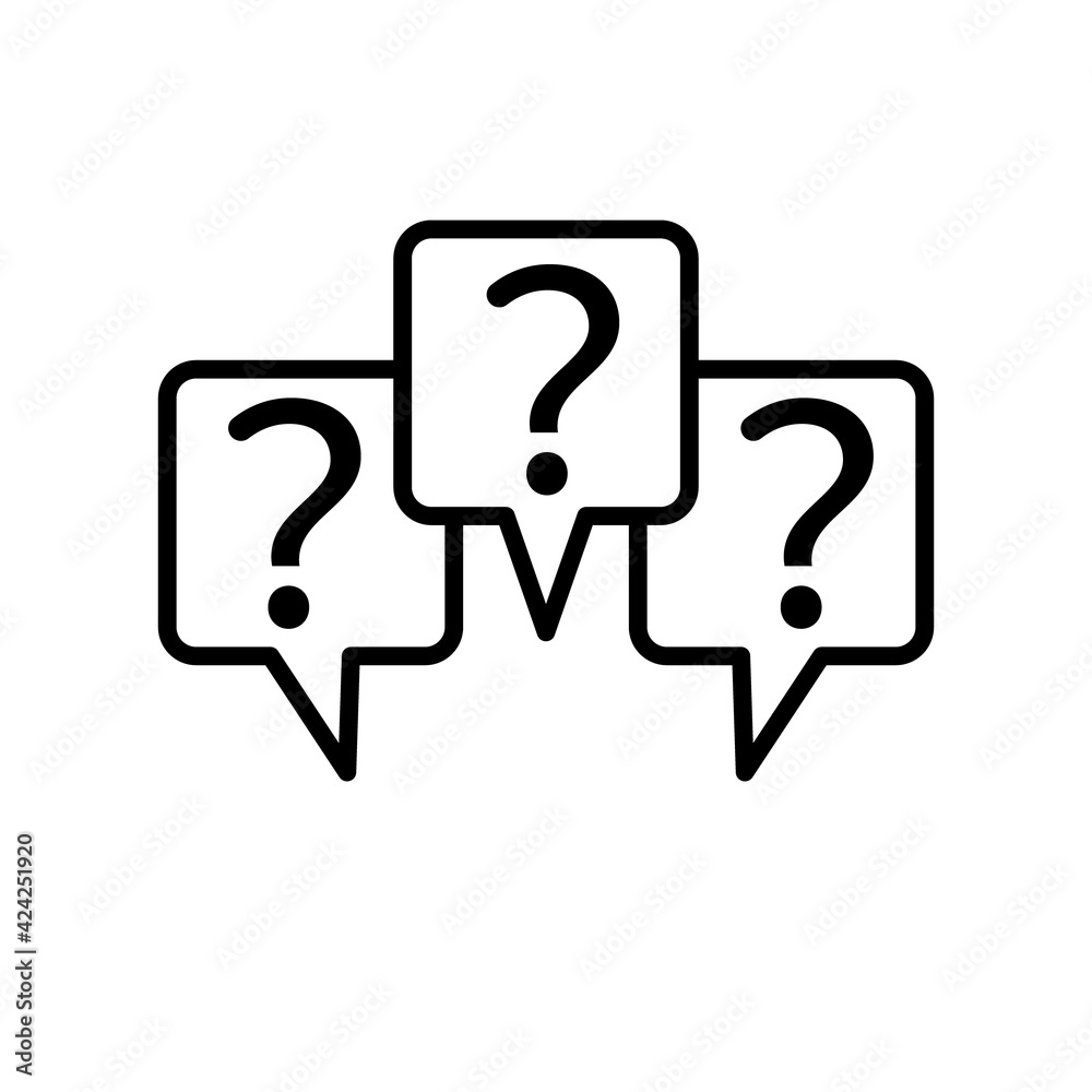 Three linear chat speech message Three linear chat speech message