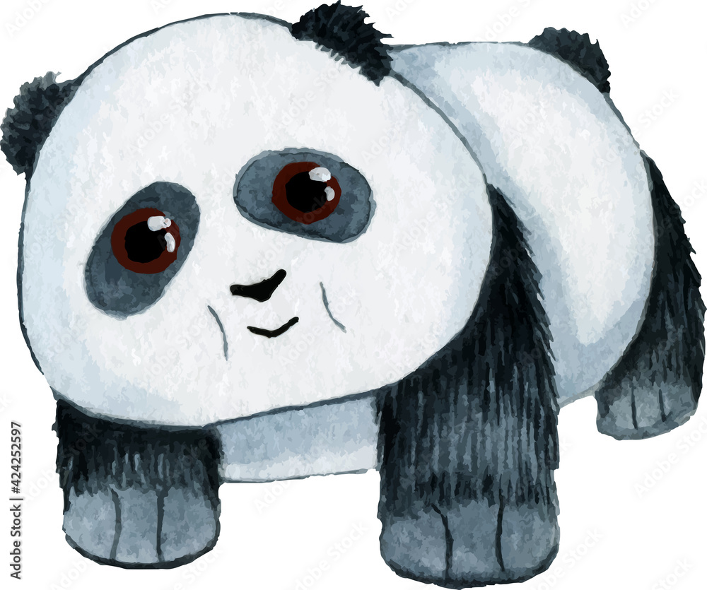 HOW TO DRAW A CUTE Panda KAWAII - how to draw an animal 