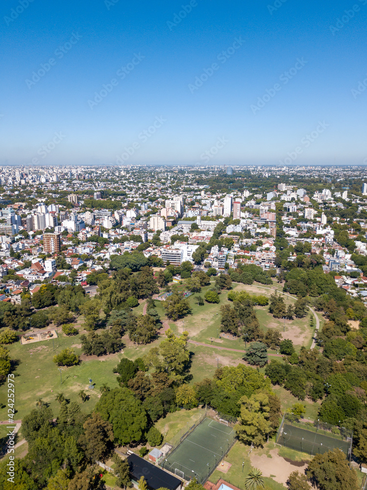 Aerial view of saavedra park