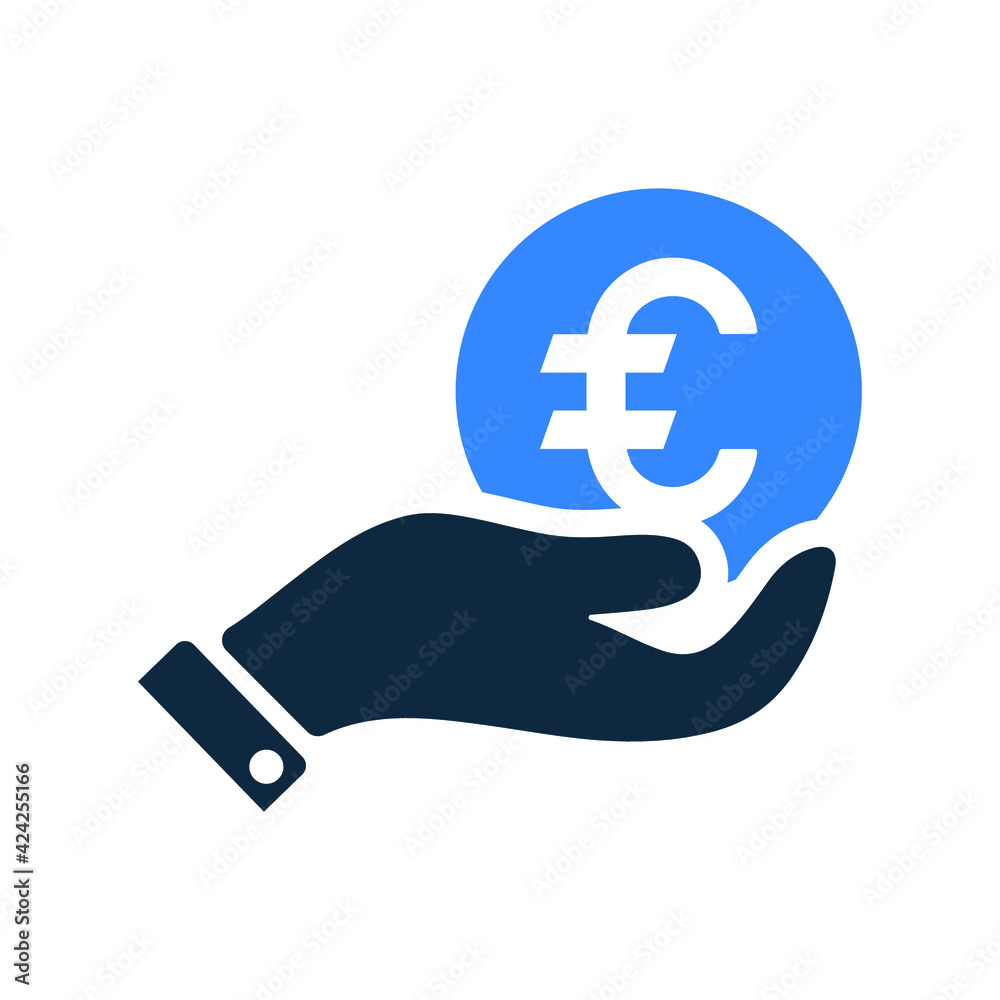 Investment, euro payment icon. Editable vector isolated on a white background. Investment, euro payment icon. Editable vector isolated on a white background.