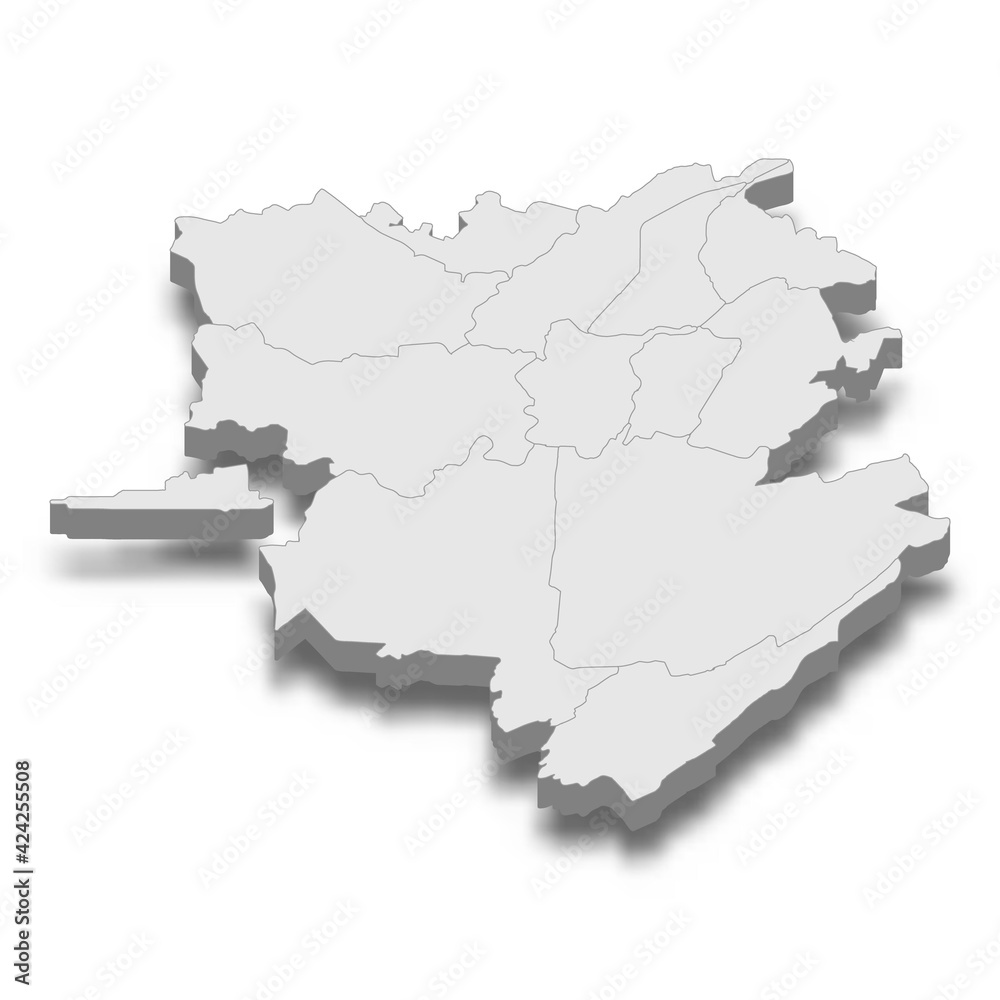 Fototapeta premium 3d isometric map of Yeravan City is a Capital of Armenia