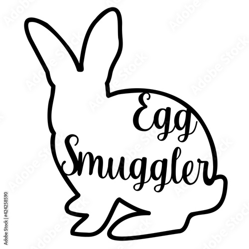laser-cut Easter bunny rabbit. Hare for die cutting. Laser cutting rabbit template easter bunny in simple line style.