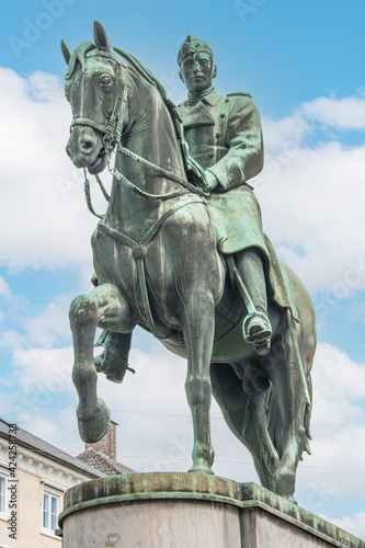 Christian X. Staue (equestrian statue of Christian X.) at Annæ Plads copenhagen Region Sjælland (Region Zealand) Denmark