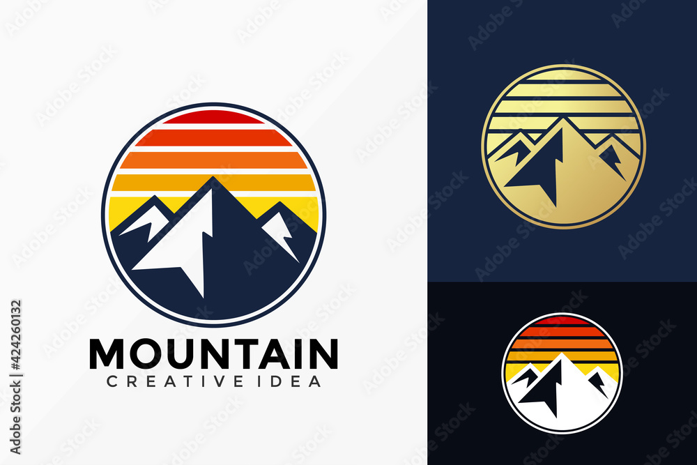 Mountain Peak Logo Vector Design. Abstract emblem, designs concept, logos, logotype element for template. Mountain Peak Logo Vector Design. Abstract emblem, designs concept, logos, logotype element for template.
