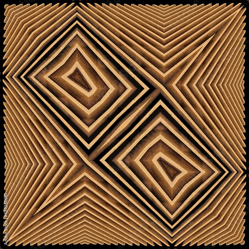 many 3d diagonal isometric rectangular shapes in shades of copper tawny brown orange and grey colours 