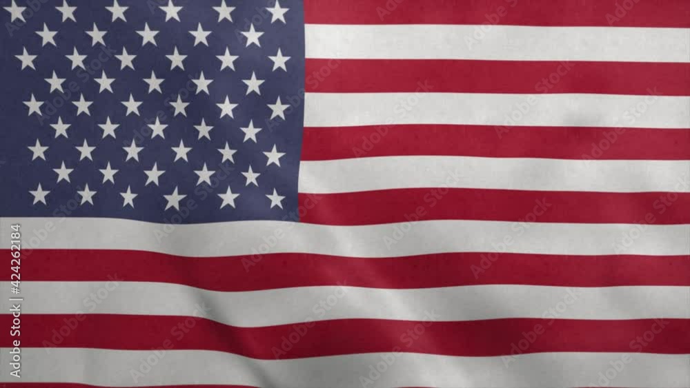 United States of America flag blowing in the wind. Seamless loop United States of America flag blowing in the wind. Seamless loop