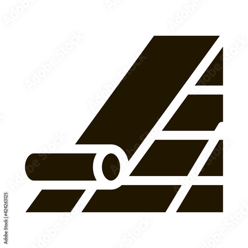 roof bitumen shingle glyph icon vector. roof bitumen shingle sign. isolated symbol illustration