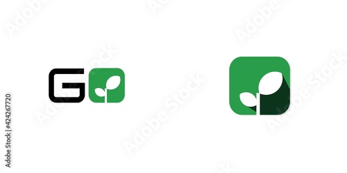 The GO GREEN logo is simple and attractive