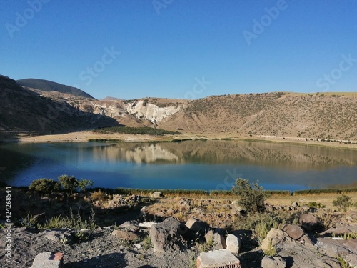 lake and mountains