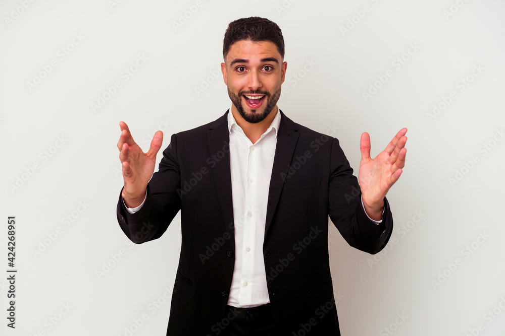 Young mixed race business man isolated on white background Young mixed race business man isolated on white background