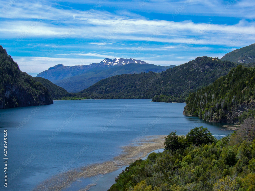 view at lago verde lake at Los Alerces national park, Argentina