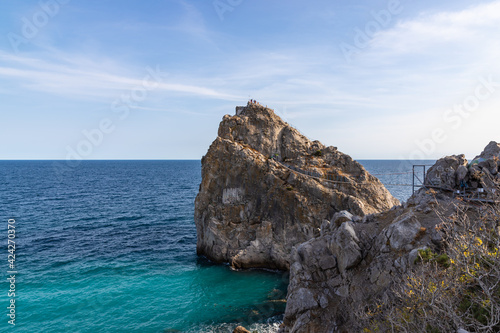 The Famous tourist sight Diva rock in Simeiz, Crimea