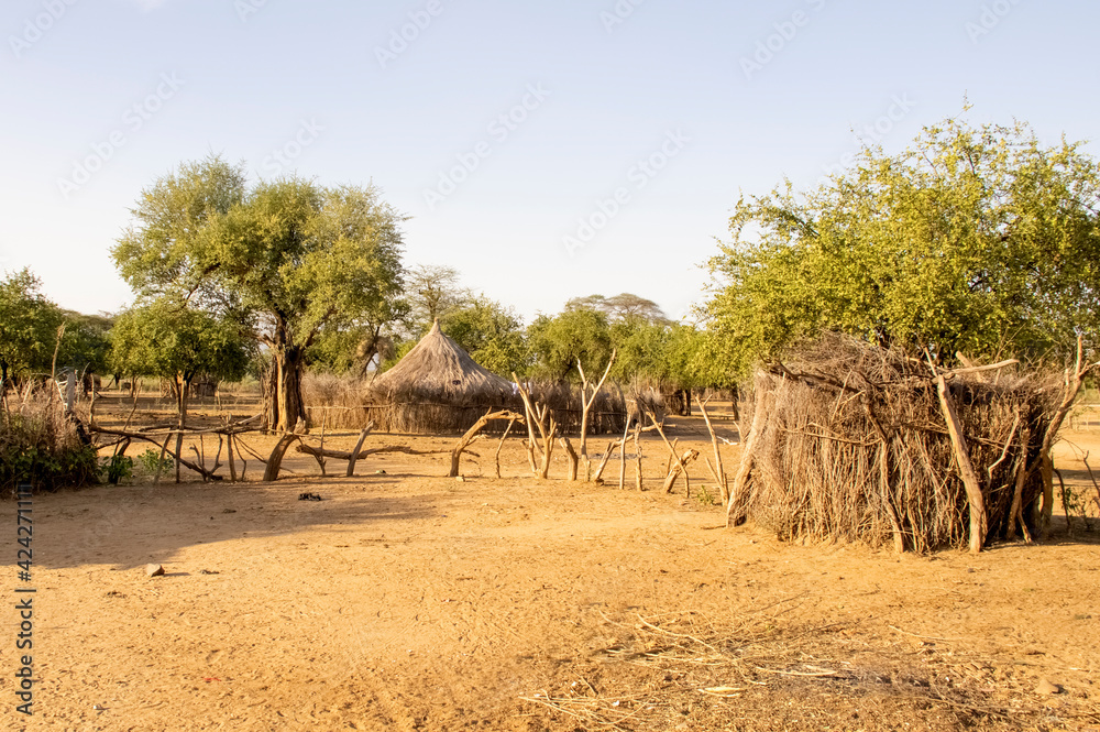 Traditional village house in Ethiopia. Africa, Ethiopia Traditional village house in Ethiopia. Africa, Ethiopia
