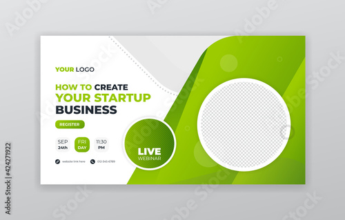 Abstract business YouTube thumbnail or web banner. You can also use for Brochure cover design, Presentation templates, corporate.
