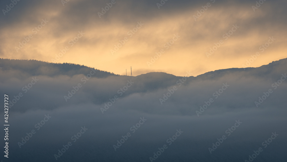 fog over the mountain fog over the mountain