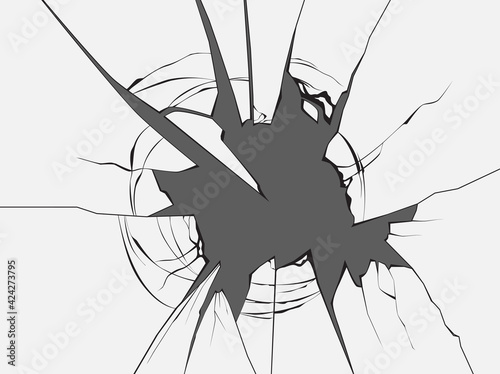 Broken glass.
