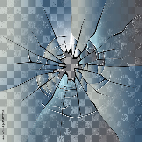 Broken glass.
