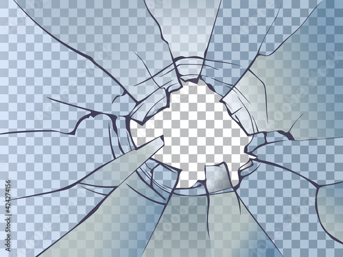 Broken glass.