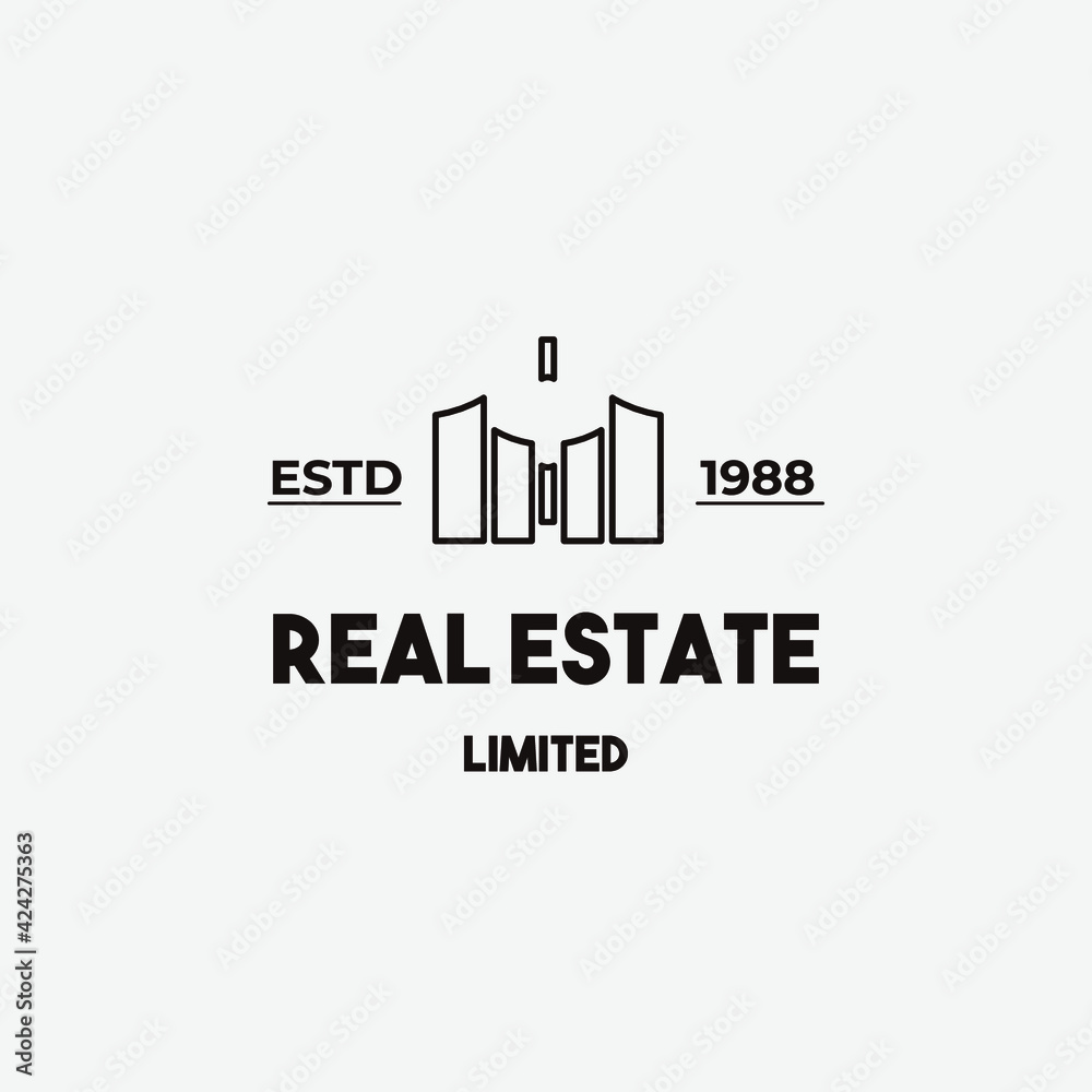 Real estate logo vector template