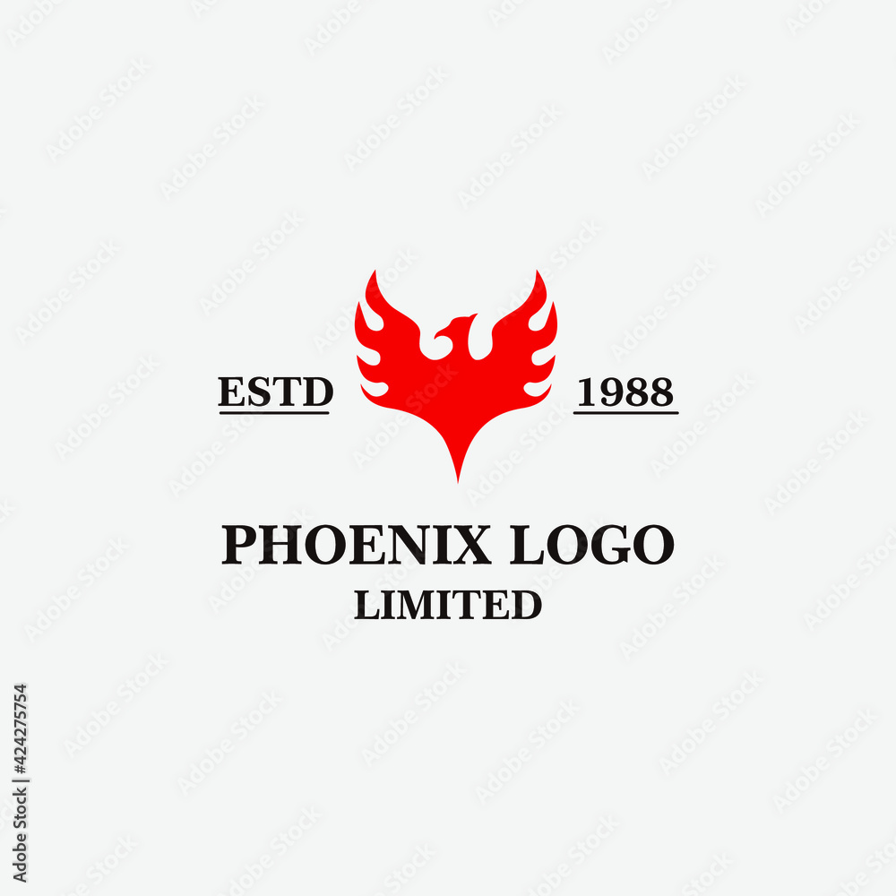Phoenix logo vector template Phoenix logo vector template