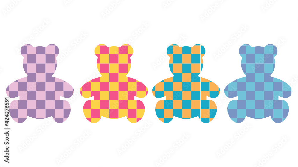 Obraz premium Square teddy bears