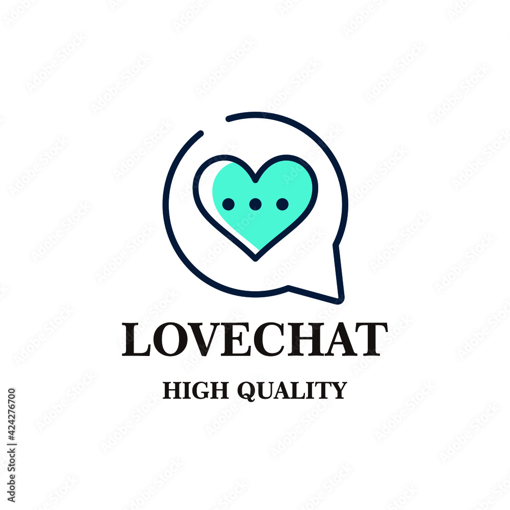 Love chat logo vector template Love chat logo vector template