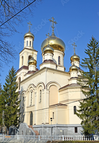 Church of Saints Cyril and Methodius on a sunny day. Kaliningrad