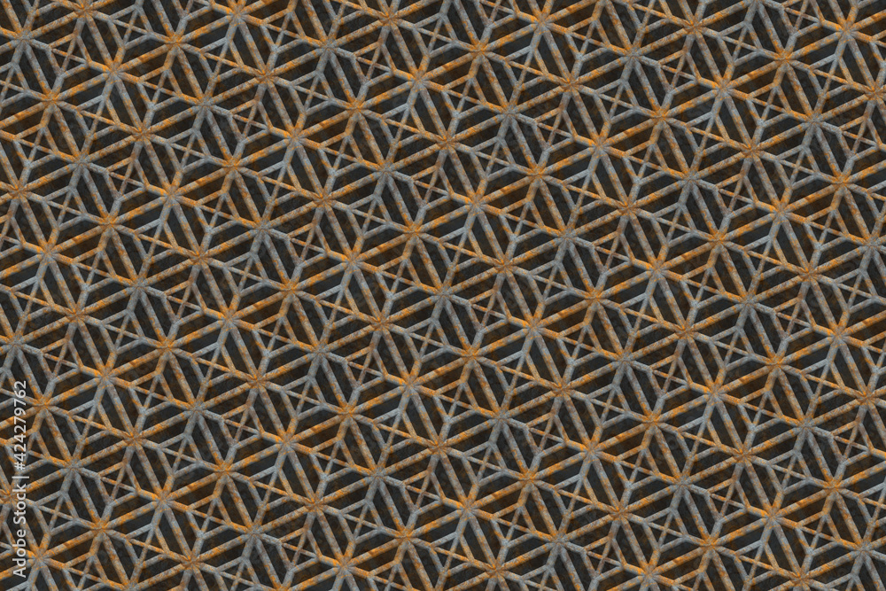 metal mesh lattice grate surface background