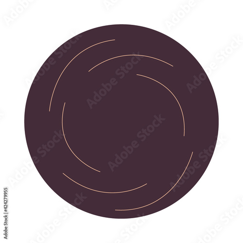 The planet is fashionable, isolated on a white background. Minimal design. Fashionable vector illustration in flat linear style. Minimalist abstract aesthetic style. Planet with Rings