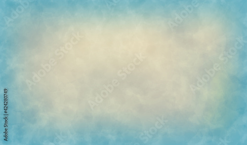 Blue grey gradient watercolor background Pastel painting Grunge wall texture Retro cloud pattern Worn painted cement surface Gradient blue white tones © Aurelia's Dreams