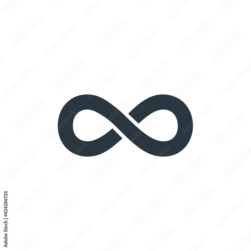The infinity icon. Infinity symbol. Stock Vector illustration isolated on white background. The infinity icon. Infinity symbol. Stock Vector illustration isolated on white background.