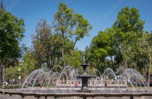 Fountain in Alameda Central, Mexico City
