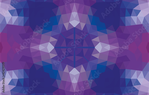 Geometric design, Mosaic of a vector kaleidoscope, abstract Mosaic Background, colorful Futuristic Background, geometric Triangular Pattern. Mosaic texture. Stained glass effect. EPS 10 Vector.