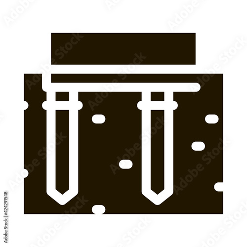 pile foundation glyph icon vector. pile foundation sign. isolated symbol illustration