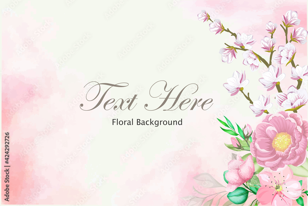 Elegant floral frame background with beautiful floral