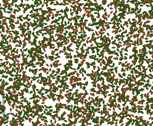 Imitación de hojas en otoño en colores verde y marrón