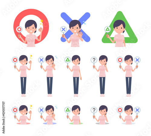 flat type medical staff woman_True-or-false