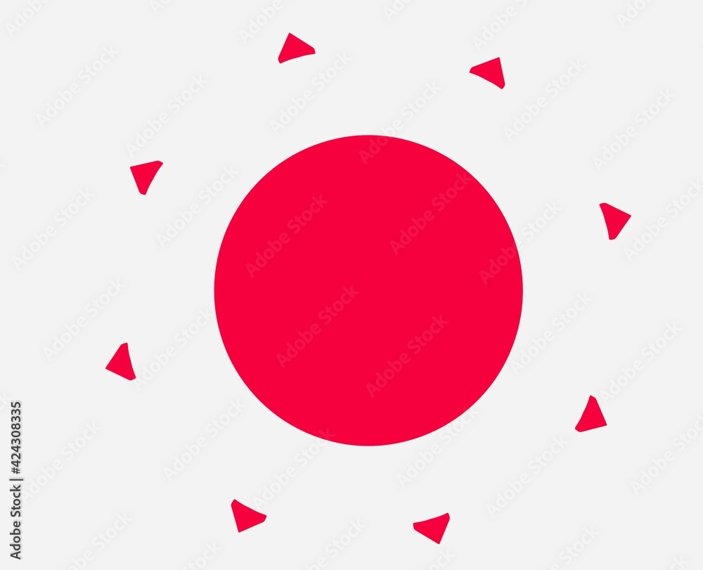 Obraz premium 熱く赤い太陽のイメージ素材