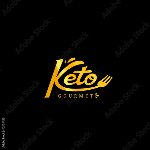 Keto Gourmet catering and restaurant manual hand lettering logo