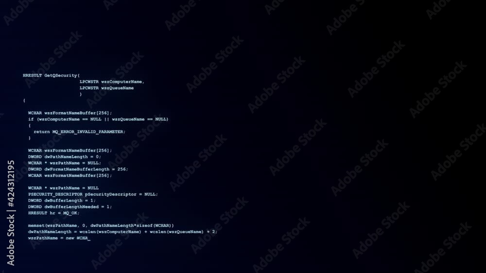 Computer screen with encrypted fast typing coding symbols Loop Animation. Network security, programming, development, cyber encryption with blockchain and crypto concept
