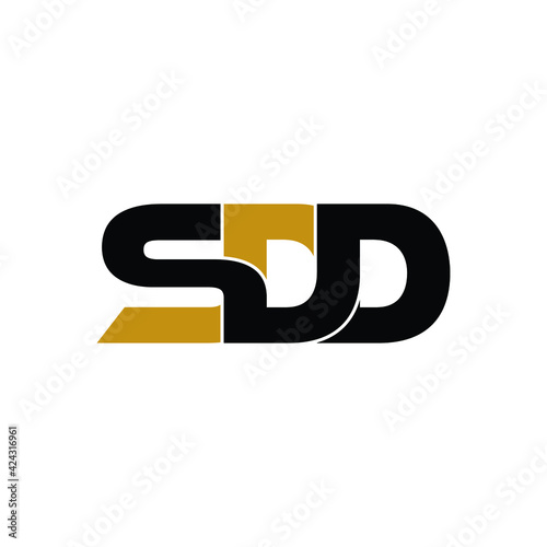 SDD letter monogram logo design vector photo