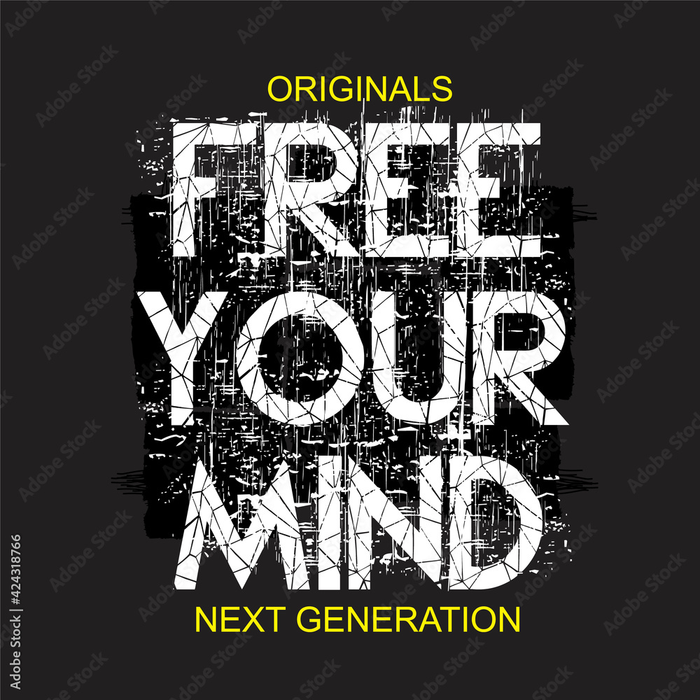 Obraz premium slogan tee graphic
