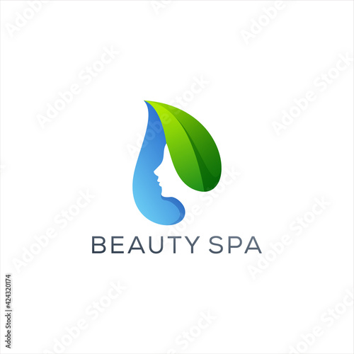 beauty spa gradient logo design