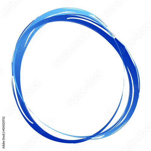 Color gradient grungy, grunge circle contour. Abstract textured oval, ellipse. Paint splatter, watercolor effect illustration