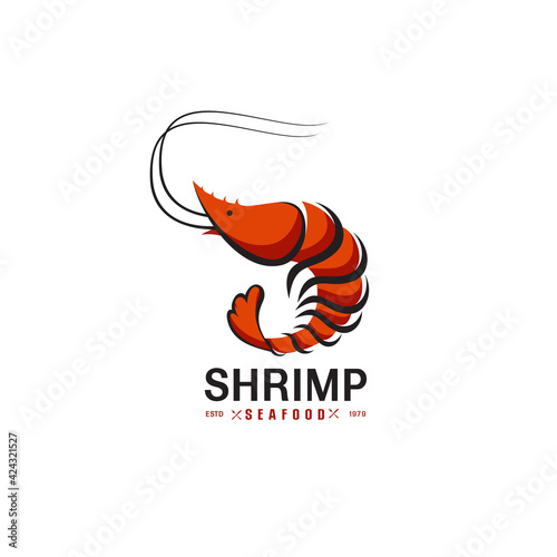 Shrimp logo vector design