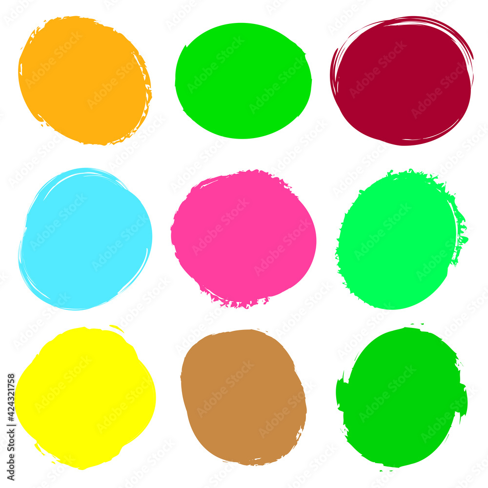 Colorful grungy, grunge texture circle, oval abstract element. Ink spot, stain, blob, blotch, splash, splatter watercolor, paint vector element Colorful grungy, grunge texture circle, oval abstract element. Ink spot, stain, blob, blotch, splash, splatter watercolor, paint vector element